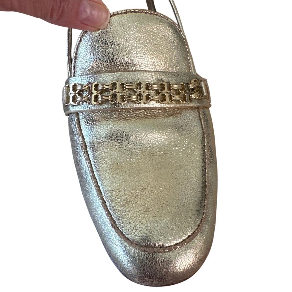 Tory‎ Burch Gemini Link Metallic Gold Loafers 9 - Picture 13 of 13